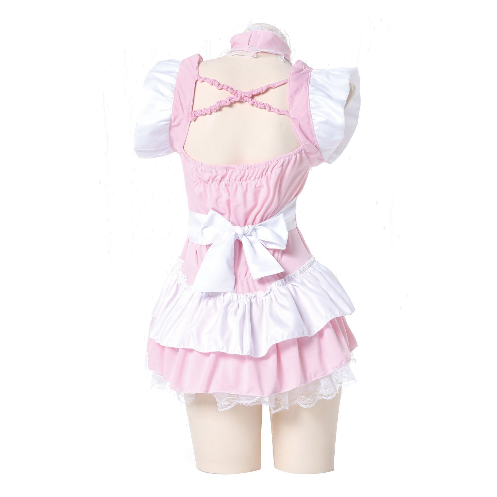 Pink Maid Uniform Role Play Sexy Performance Stage Costume