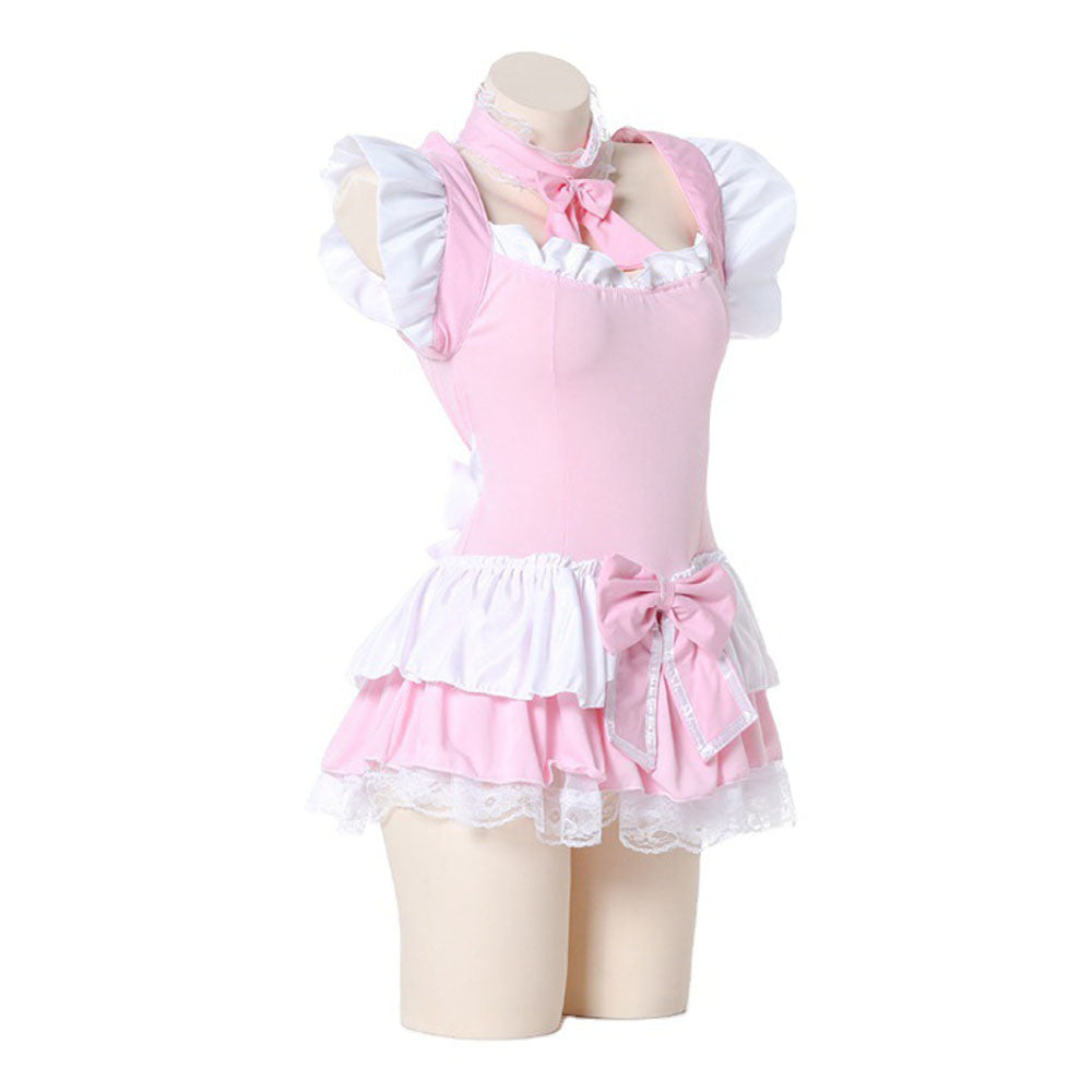 Pink Maid Uniform Role Play Sexy Performance Stage Costume