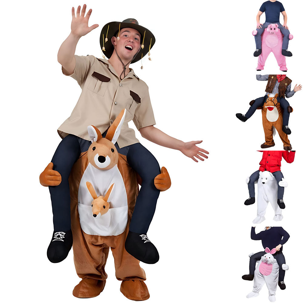 White Bear Pink Pig Rabbit Kangaroo Horse Funny Puppet Costumes