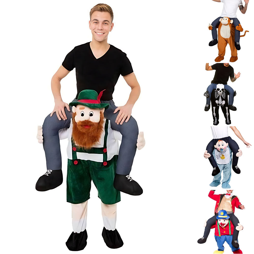 Baby Clown Skull Green Harness Monkey Funny Puppet Costumes